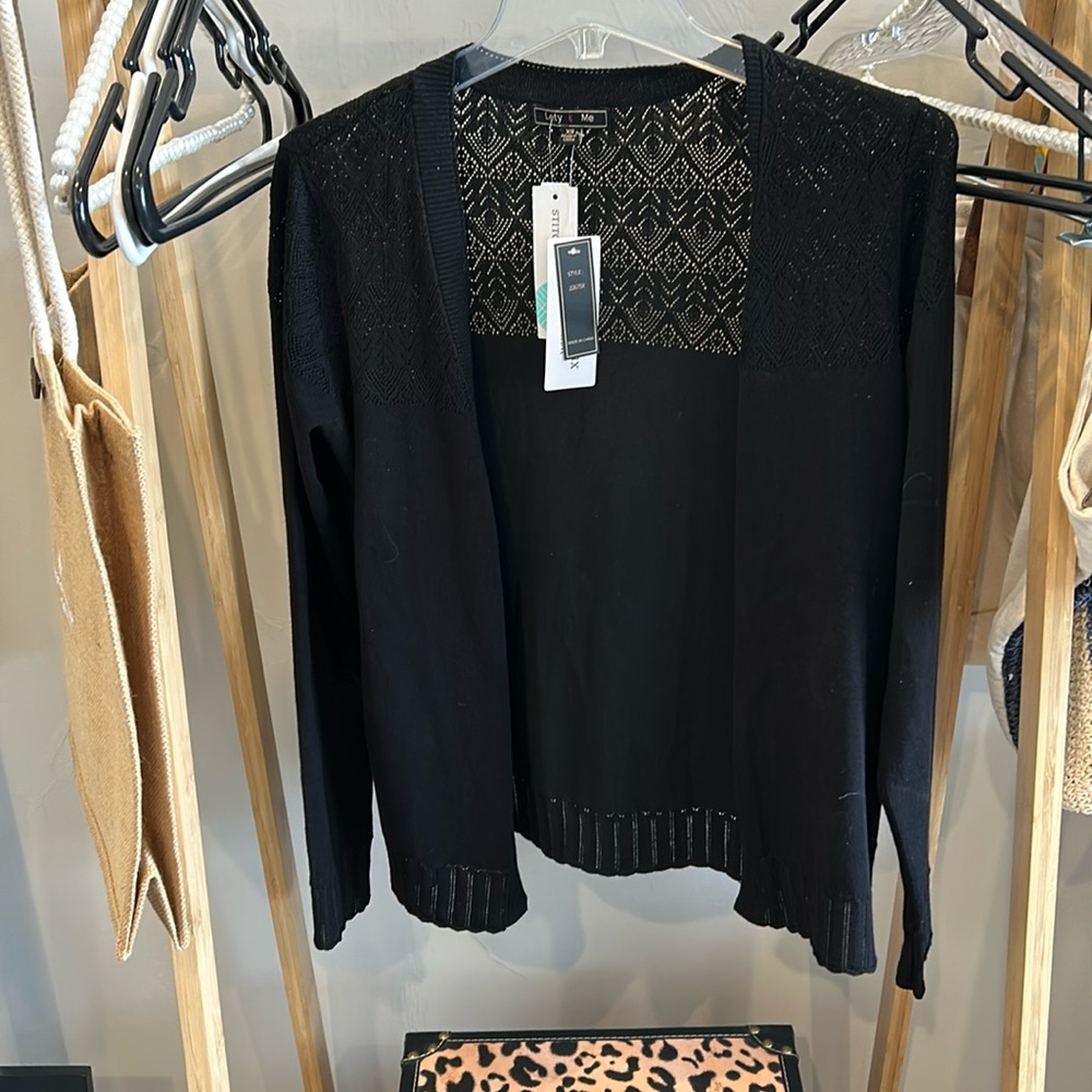 NWT Lety & Me Pointelle Cardigan